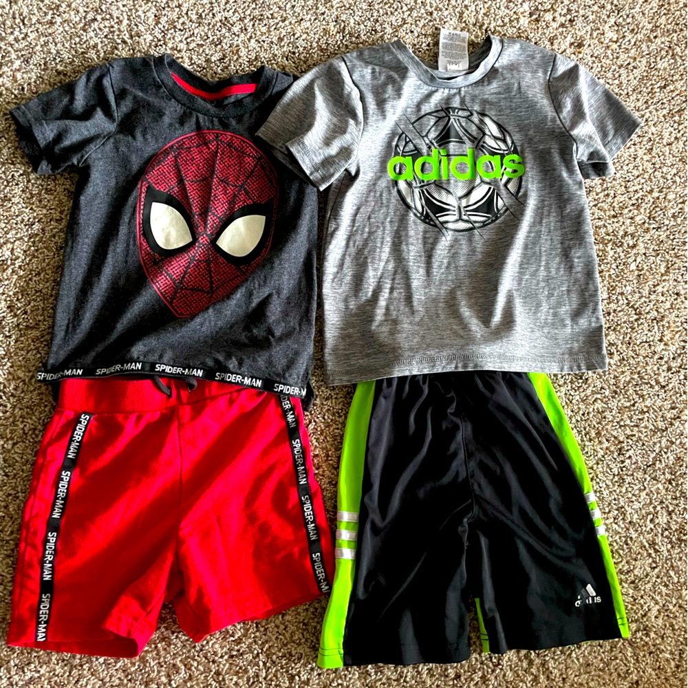 Lot of 2 outfits Spidey and Addidas GUC